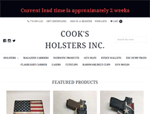 Tablet Screenshot of cooksholsters.com